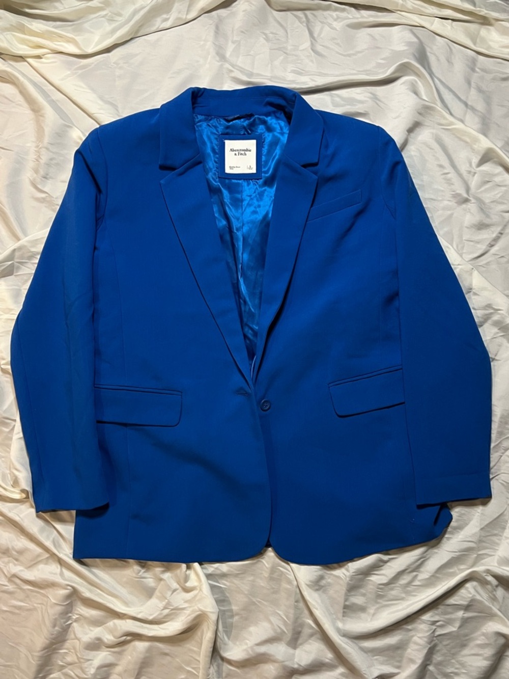 Abercrombie & Fitch royal Blue Single-Button Blazer